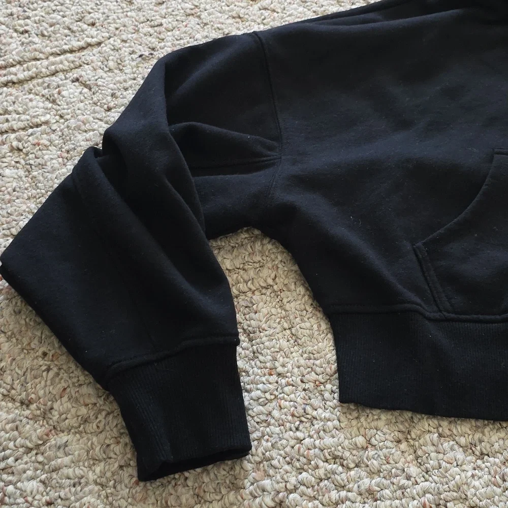 Garage Black Cropped Zip Hoodie Size Large - Picture 3 of 9